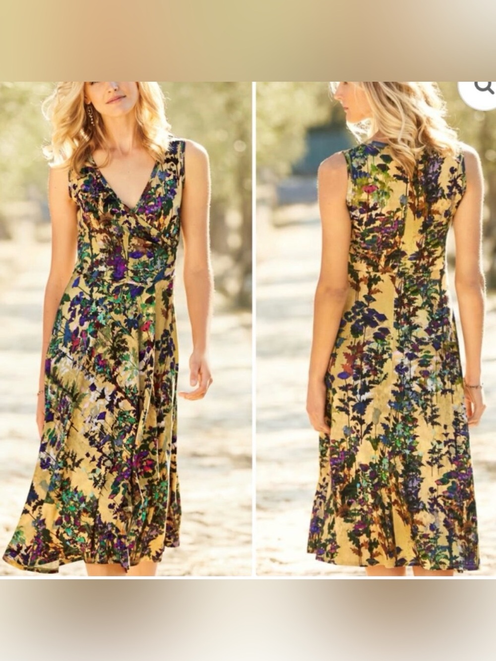 Peruvian Connection Le Midi Dress Faux Wrap Floral
